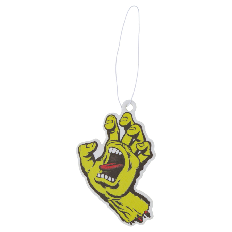 Safety Yellow Screaming Hand Santa Cruz Air Freshener