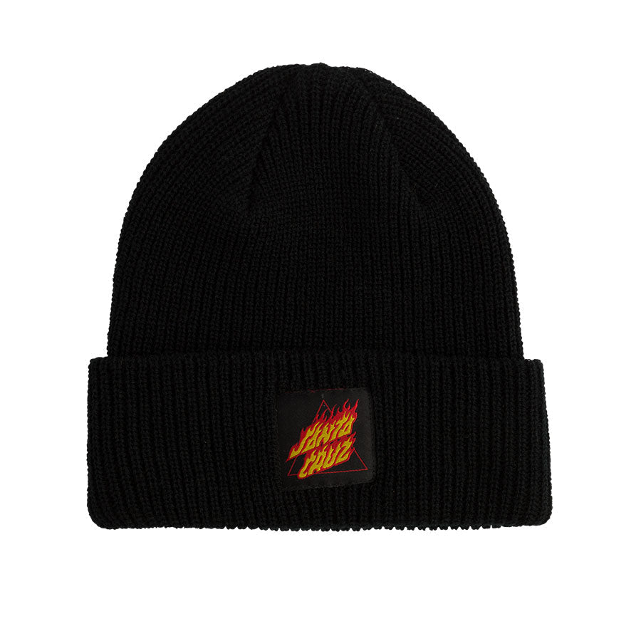 Black Flamed Not a Dot Santa Cruz Beanie