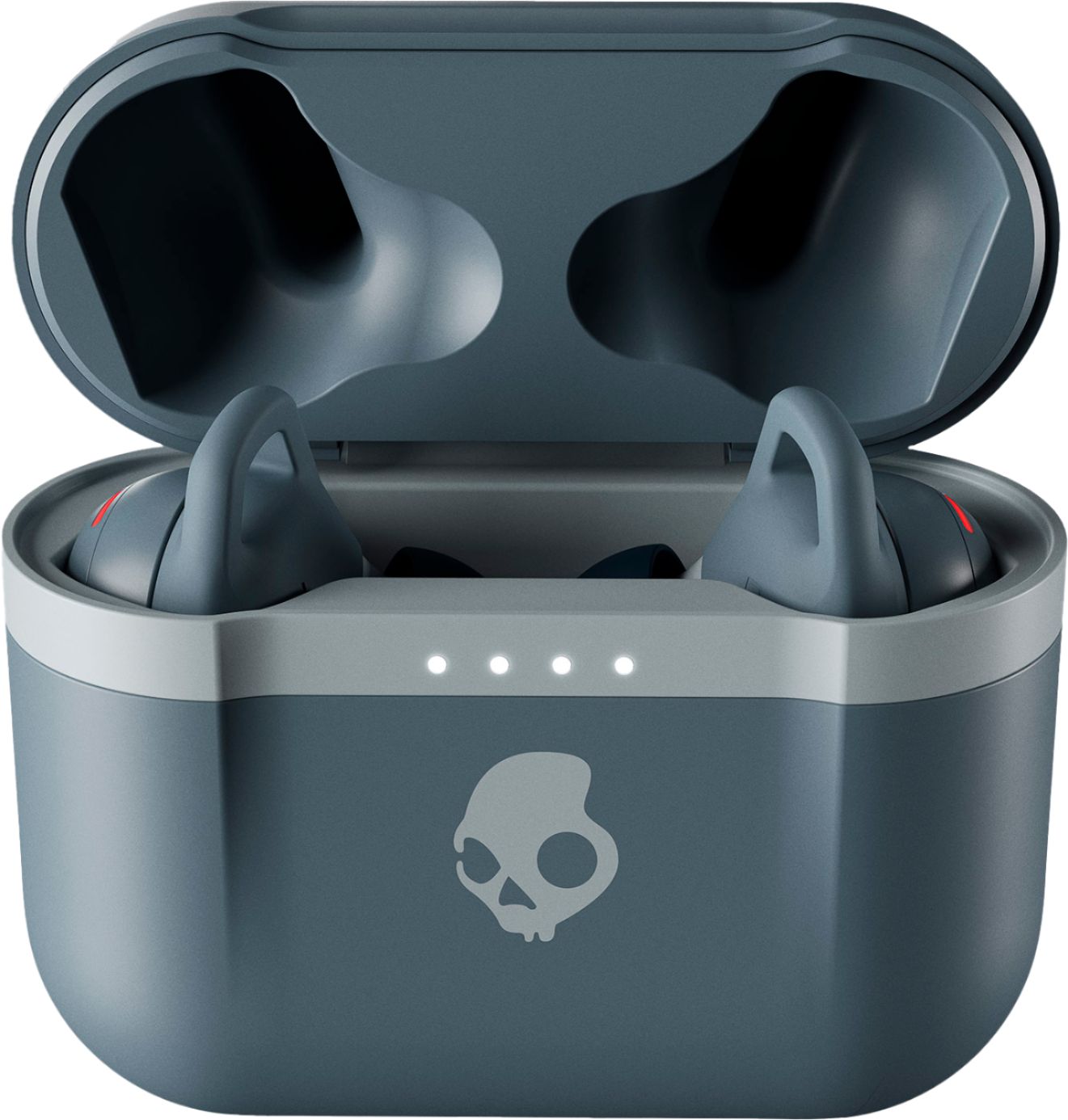 Chill Grey Indy Evo True Wireless Skullcandy Ear Buds Charging case