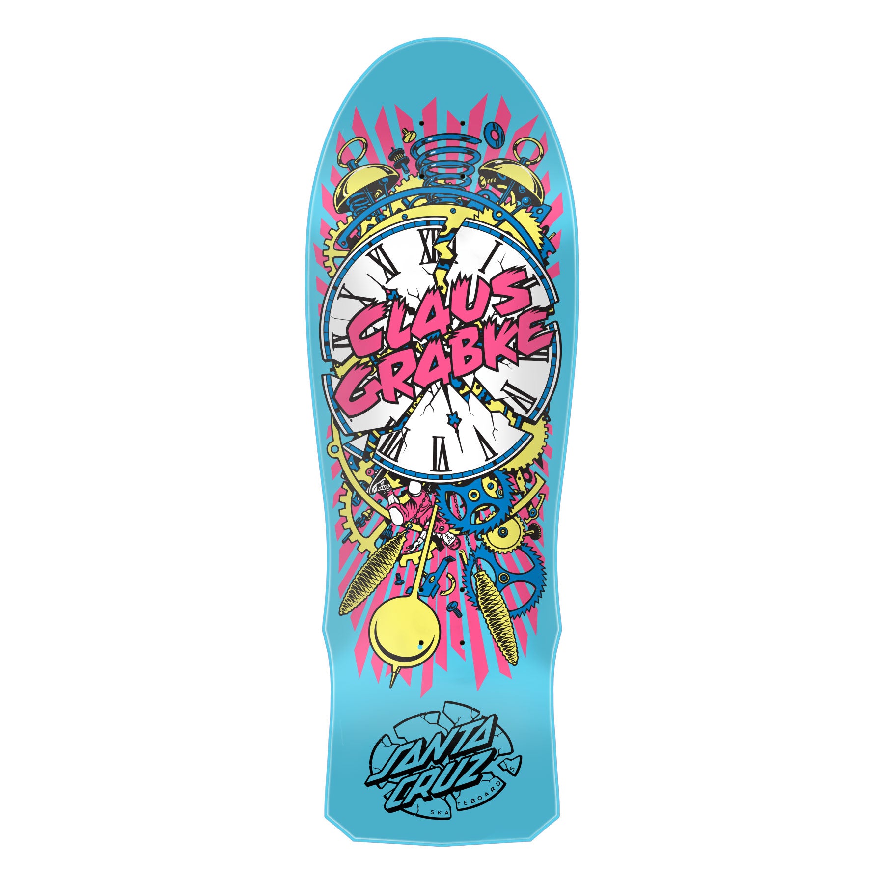 Claus Grabke Exploding Clock Santa Cruz Reissue Skateboard Deck