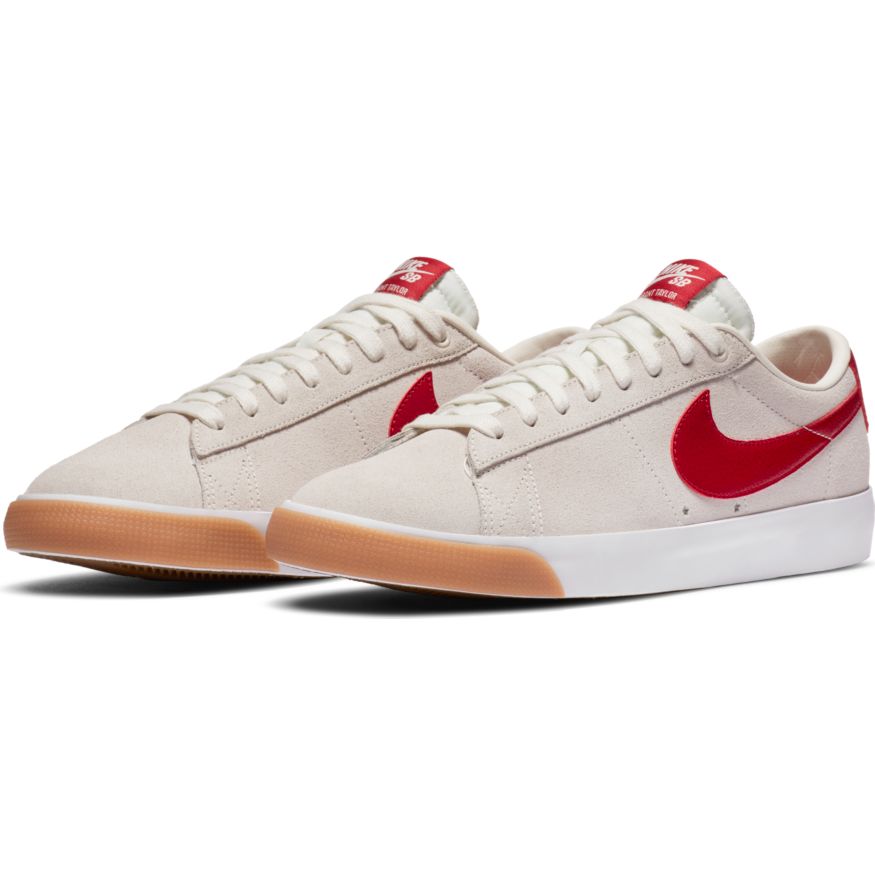 Sail/Cardinal Red GT Blazer Low Nike SB Skateboarding Shoe Front