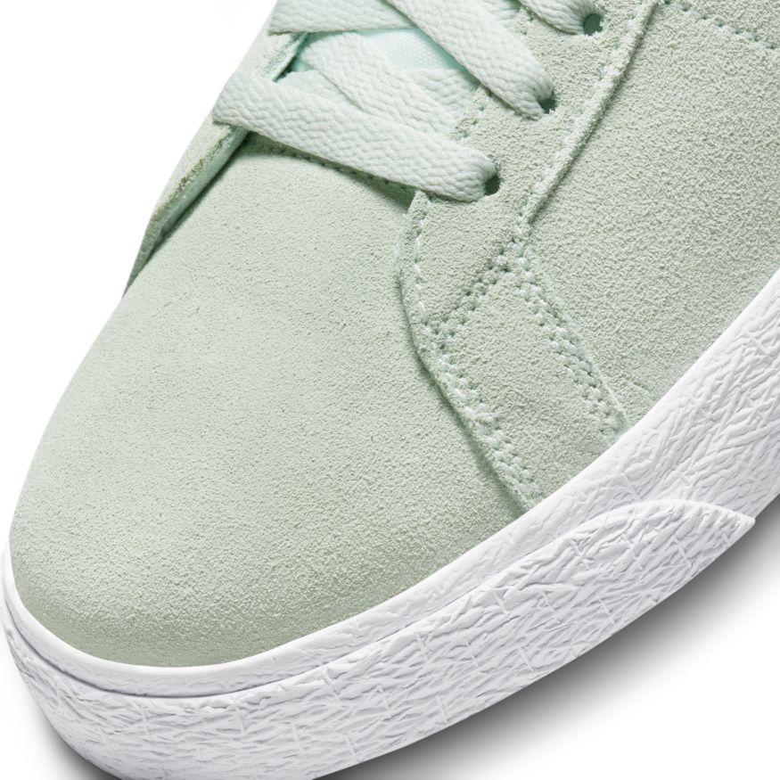 Barely Green Blazer Mid Nike SB Skateboarding Shoe Detail