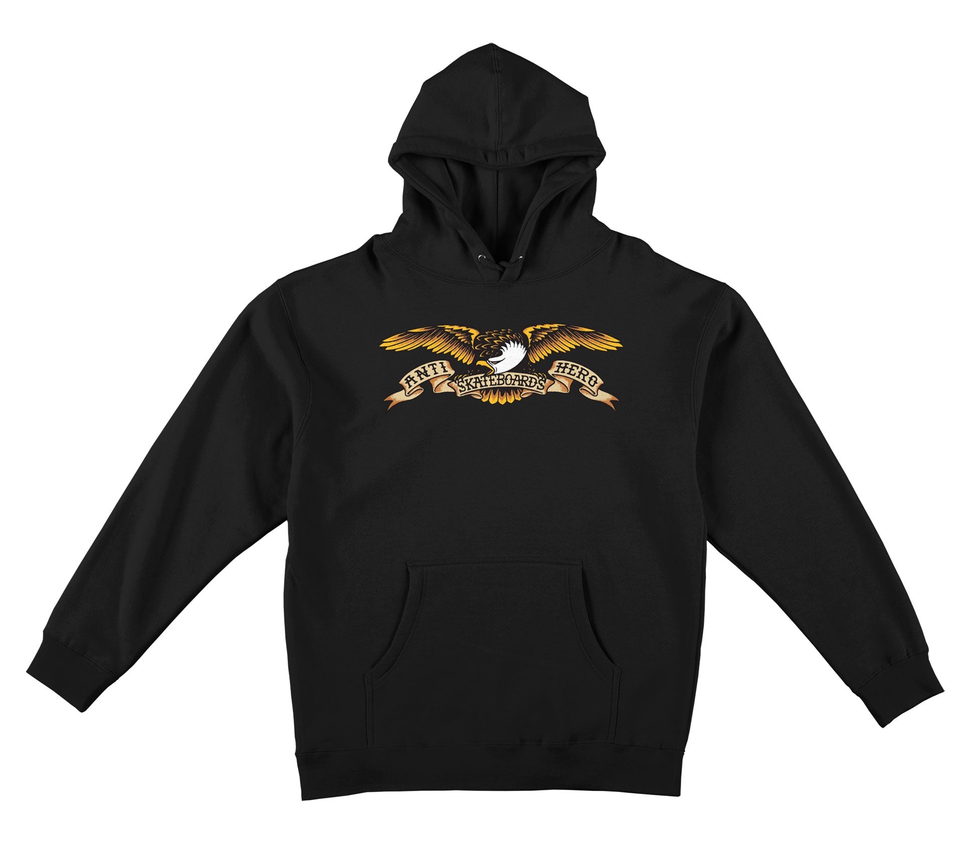 Black Classic AnitHero Skateboard Eagle Hoodie