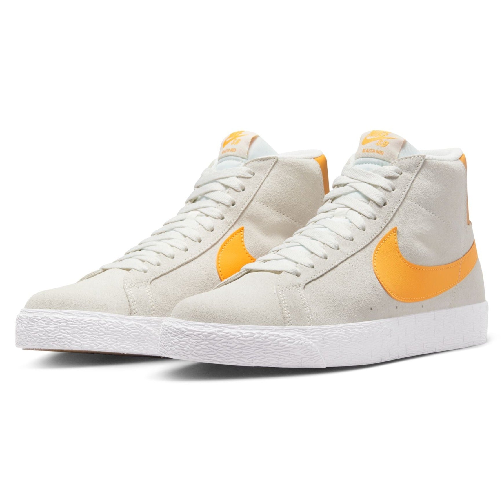 Summit White/Laser Orange Blazer Mid Nike SB Skateboard Shoe Front