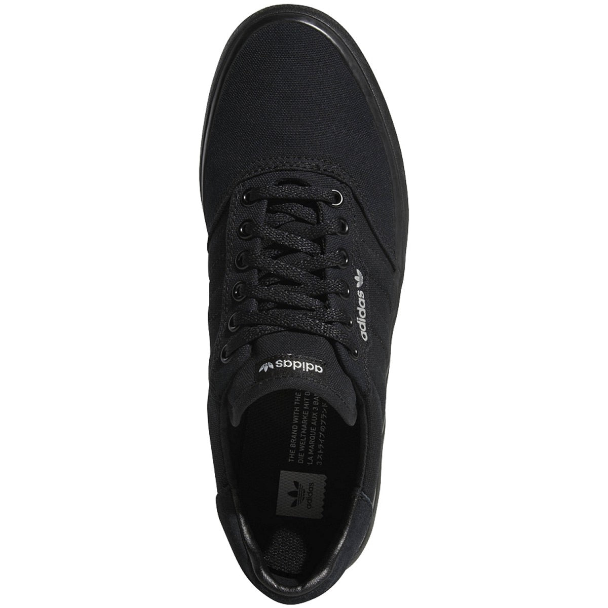 Adidas 3MC Vulc Canvas Skateboard Shoe - Black/Black/Grey Two