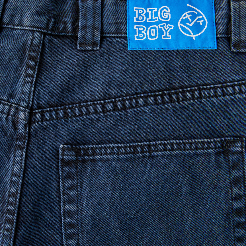 Blue/Black Big Boy Polar Baggy Denim Detail