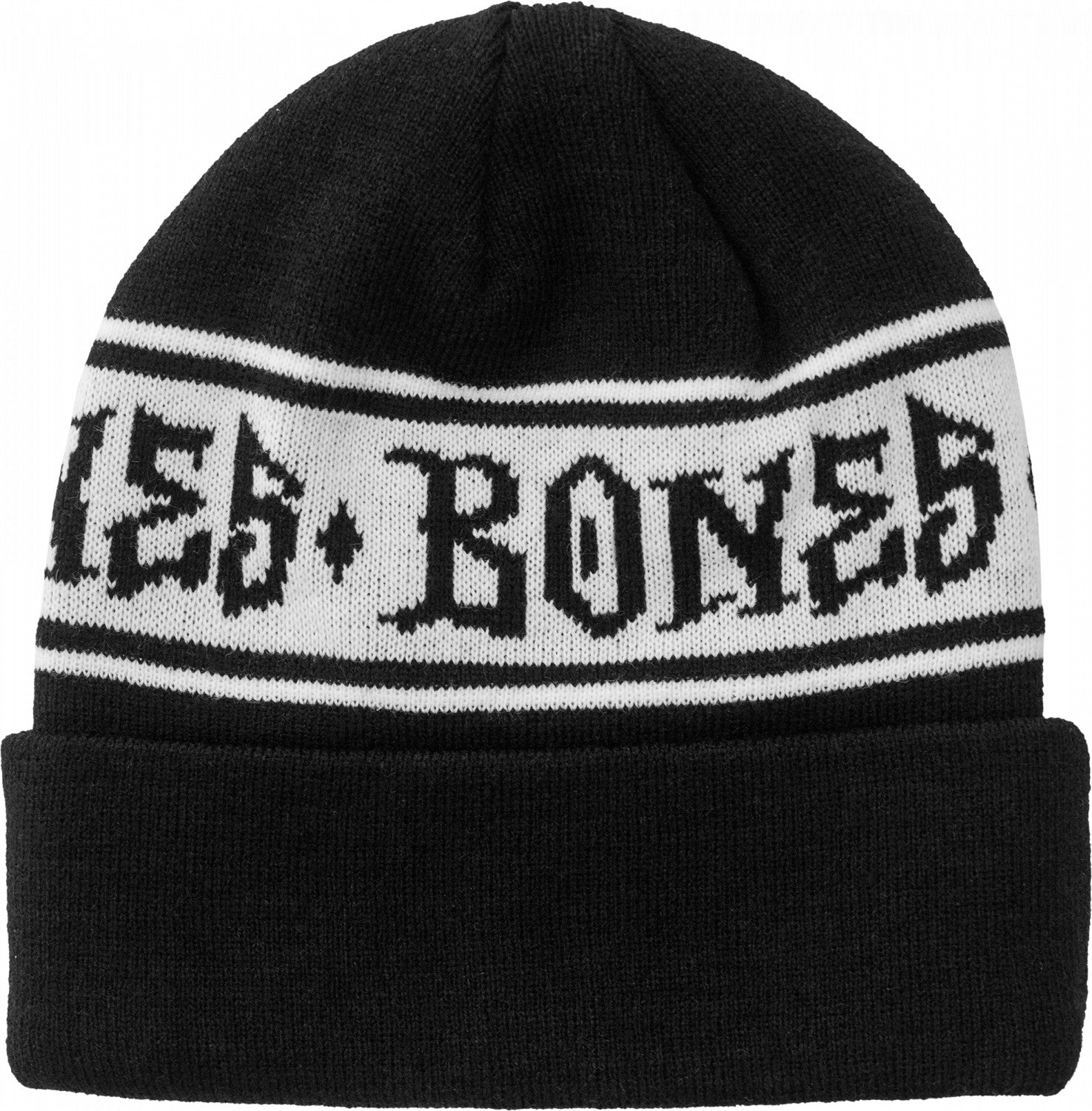 Black Home School'd Bones Wheels Beanie