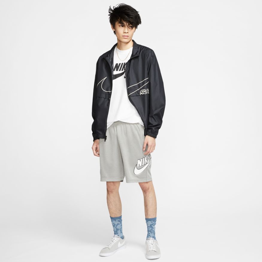 Heather Grey Nike SB Dri-Fit Sunday Skate Shorts Model