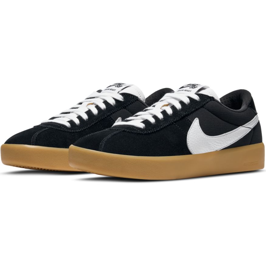 Black/Gum Bruin React Nike SB Skateboarding Shoe Front