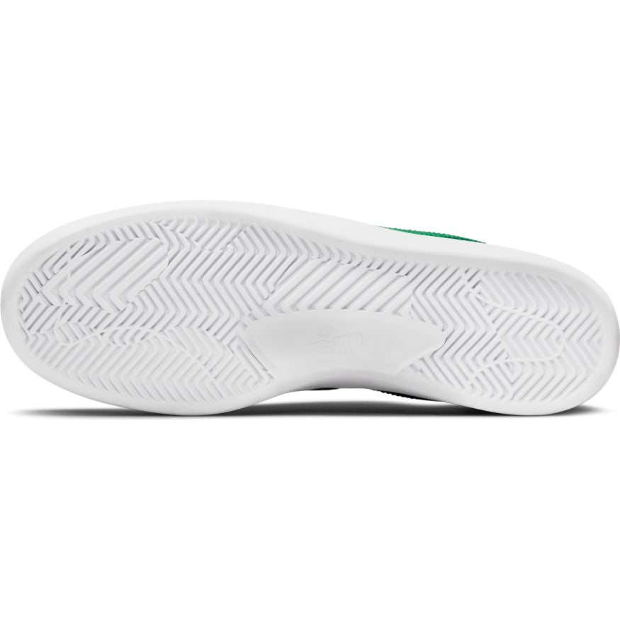 White/Lucky Green Bruin React Nike SB Skateboarding Shoe Bottom