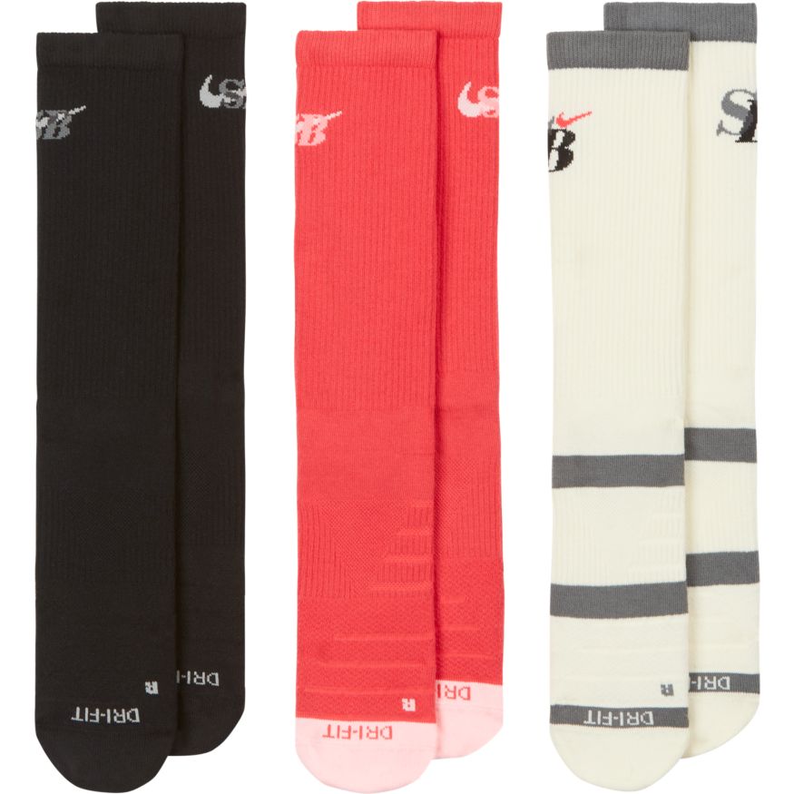 Everyday Lightweight Nike Sb Skateboarding Socks 3 pack