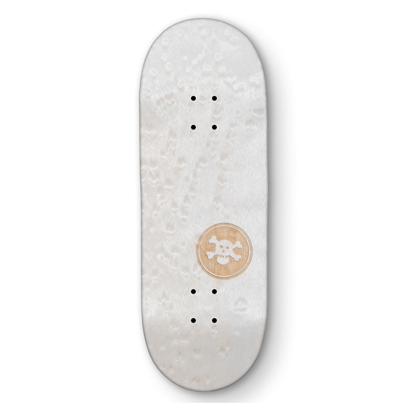 White BR Mini Logo Blackriver Fingerboard Deck