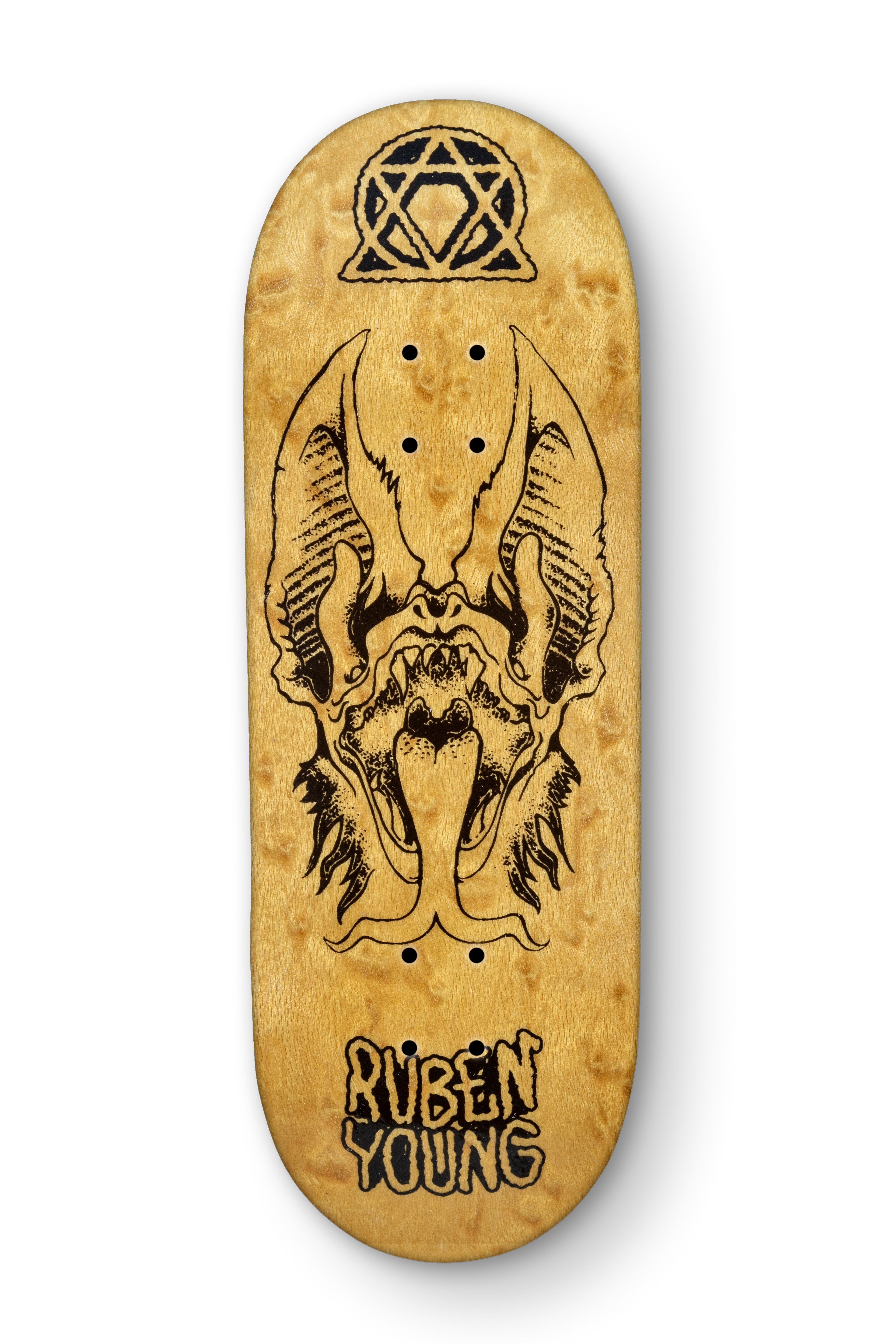 Yellow Ruben Young 7Ply Blackriver Fingerboard Deck