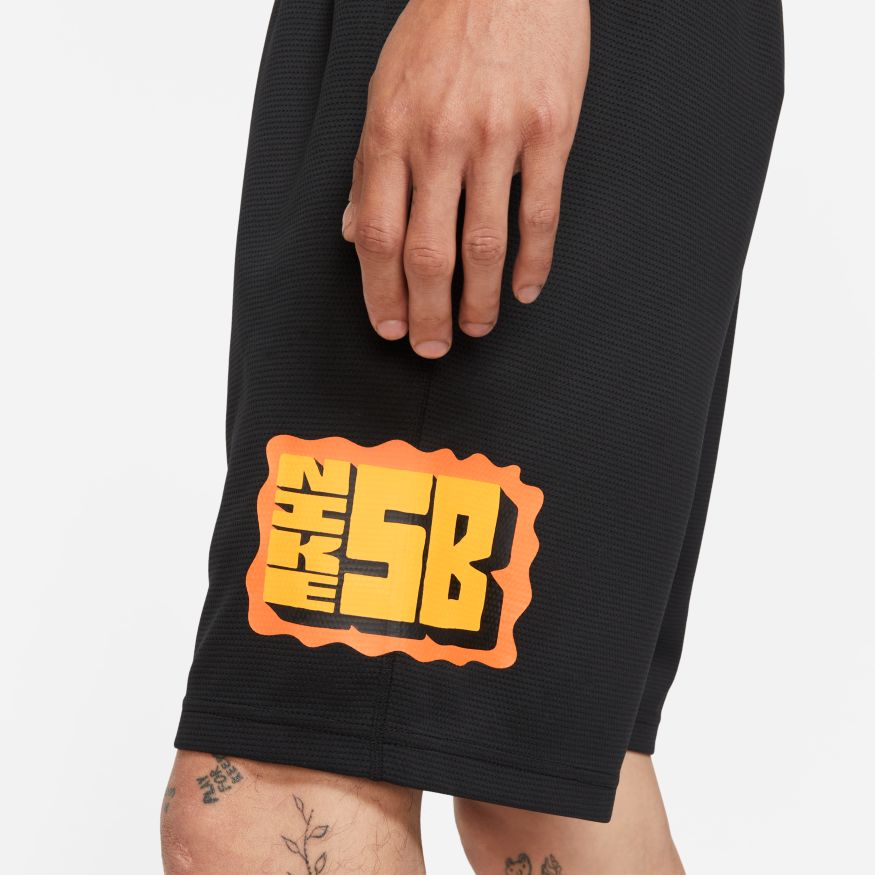 Black Dri-FIT Nike SB Skate Shorts Detail