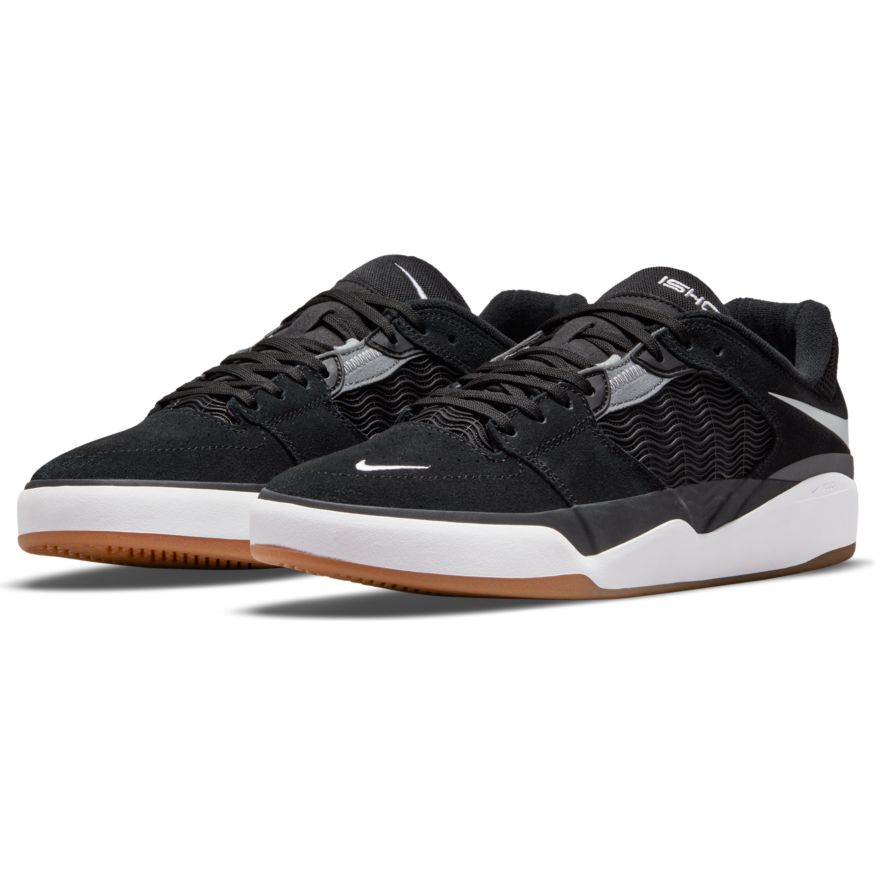 Black/White Ishod Wair Nike SB Skateboarding Shoe Front