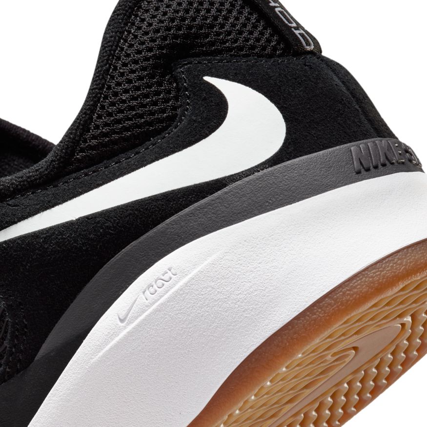 Black/White Ishod Wair Nike SB Skateboarding Shoe Detail