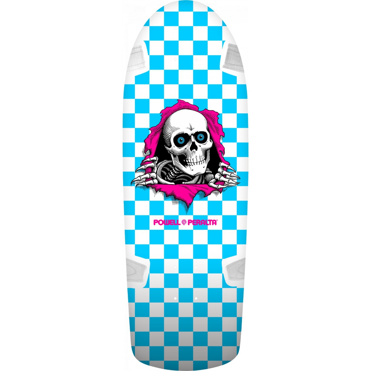 Powell Peralta OG Ripper Skateboard Deck - White/Turquoise