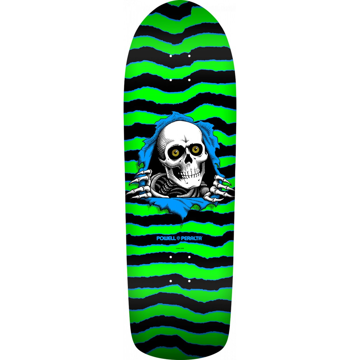 Powell Peralta Old School Ripper Skateboard Deck - Green/Black