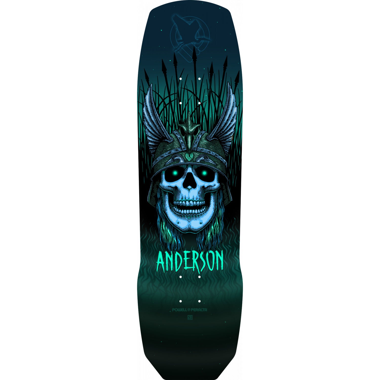 Andy Anderson 7-Ply Green Pro Heron Powell Peralta Skateboard Deck