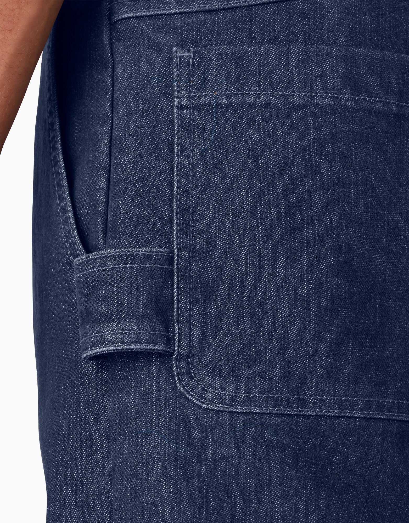 Stone Washed Indigo Dickies Utility Denim Pants Detail