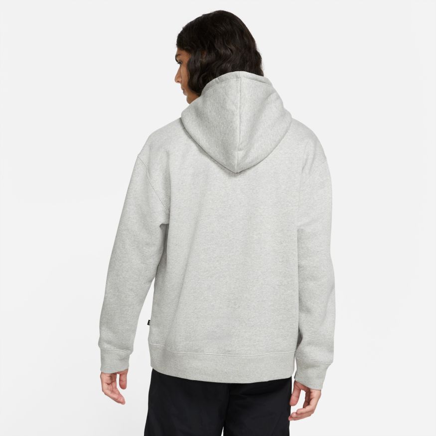 Dark Heather Grey Llama Forever Fleece Nike SB Hoodie Back