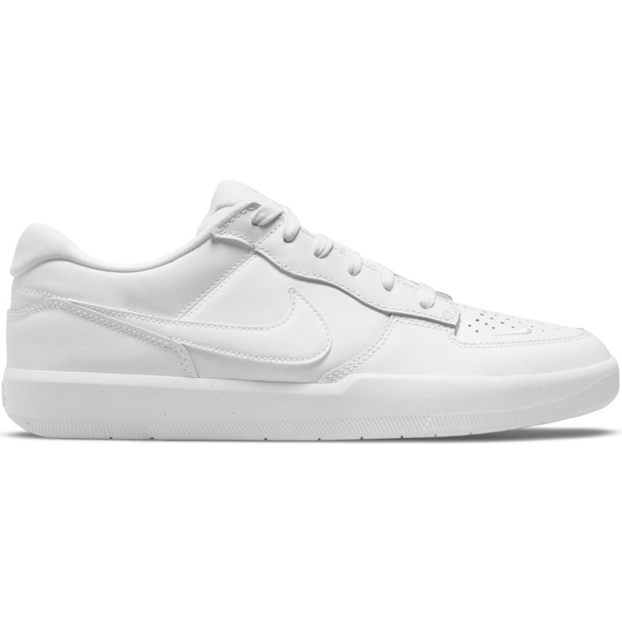 White Leather Force 58 Premium Nike SB Skateboarding Shoe