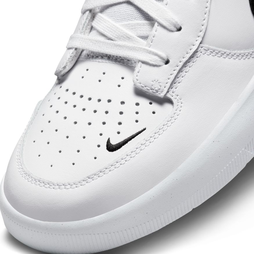 White Leather Premium Force 58 Nike SB Skate Shoe Detail