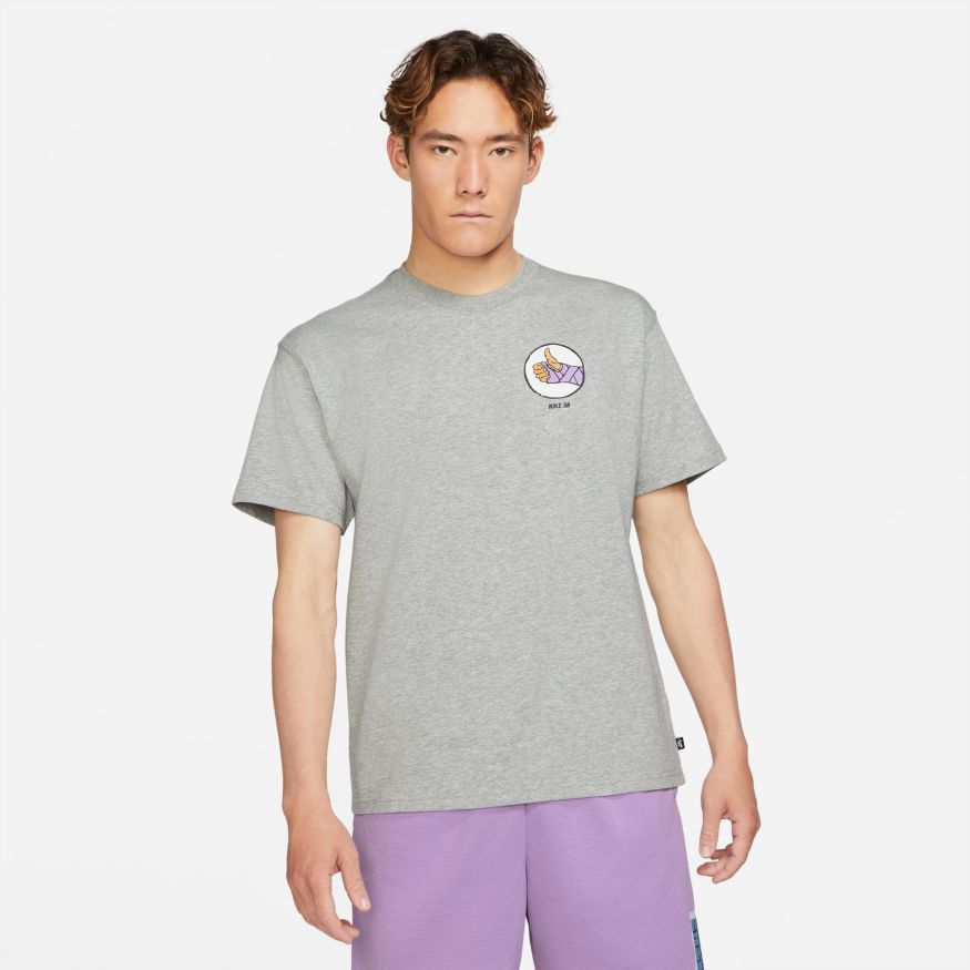 Dark Grey Heather Thumbs Up Nike SB T-Shirt