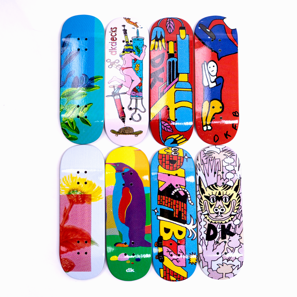 DK Single Assorted Real Wear Graphic Fingerboard Deck - Popsicle Shape