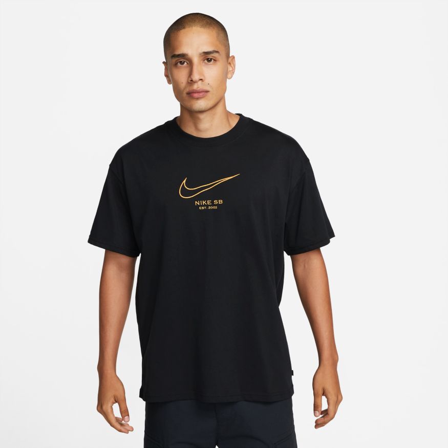 Black Embroidered Nike SB Tee