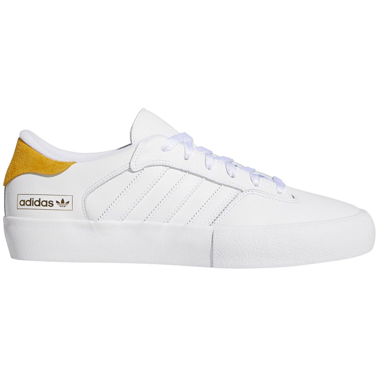 White Leather Matchbreak Super Adidas Skateboarding Shoe