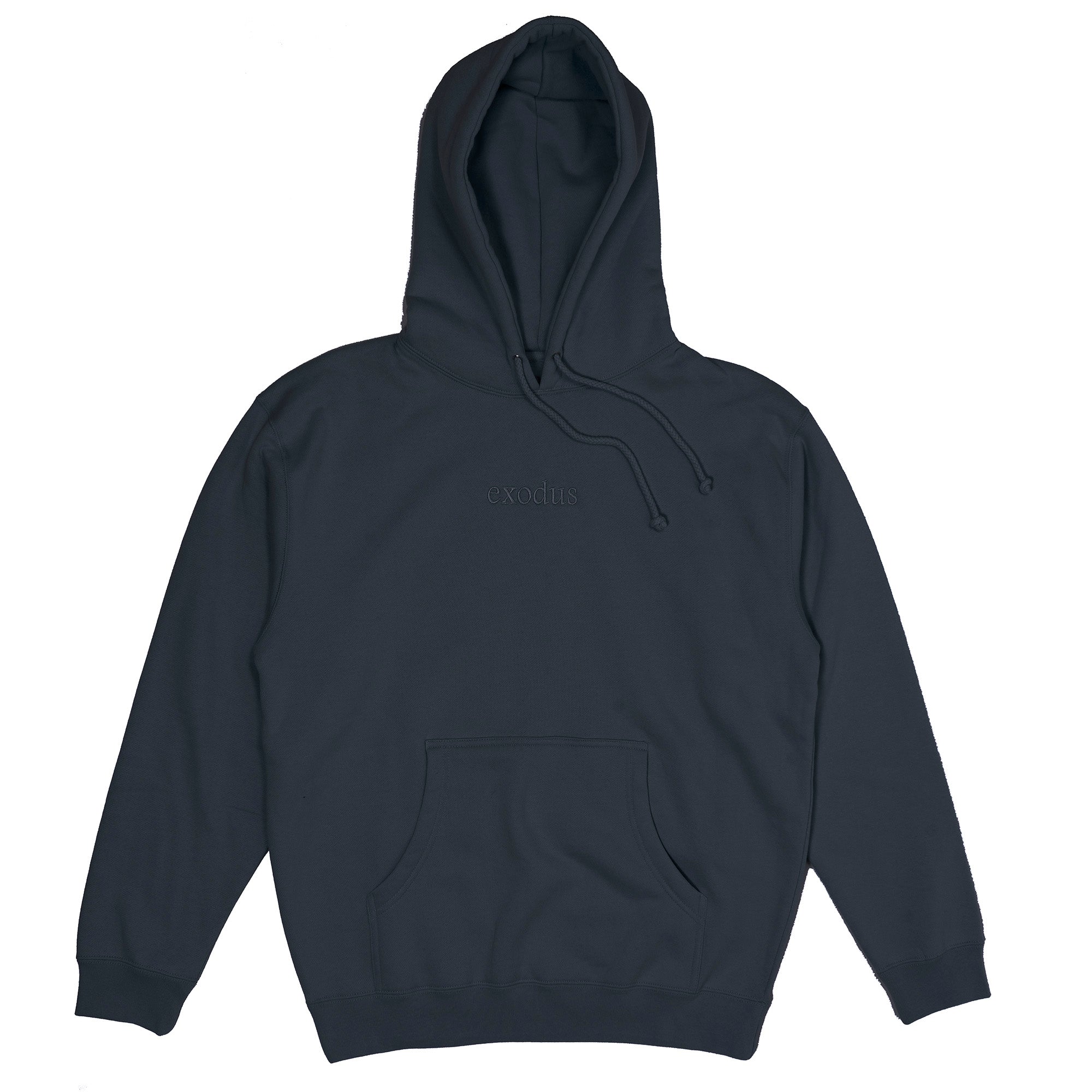 Exodus Clean Embroidered Hoodie - Black