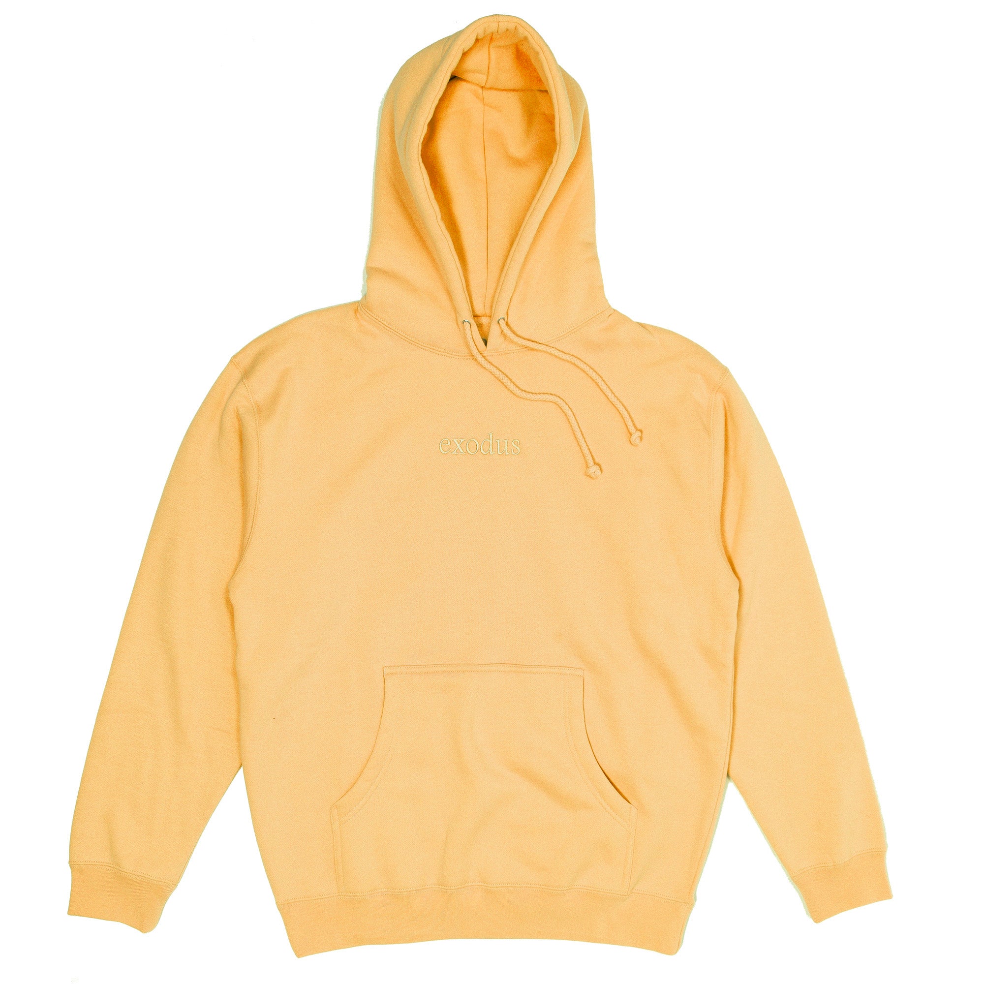 Exodus Clean Embroidered Hoodie - Peach