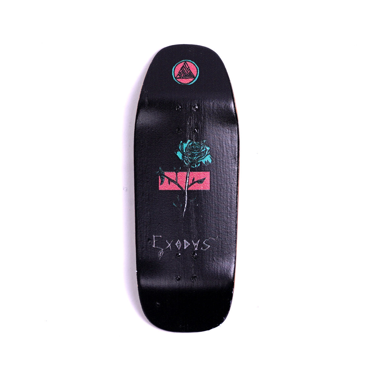 Black Exodus x DK Anoixi Rose Cruiser Shape Fingerboard Deck