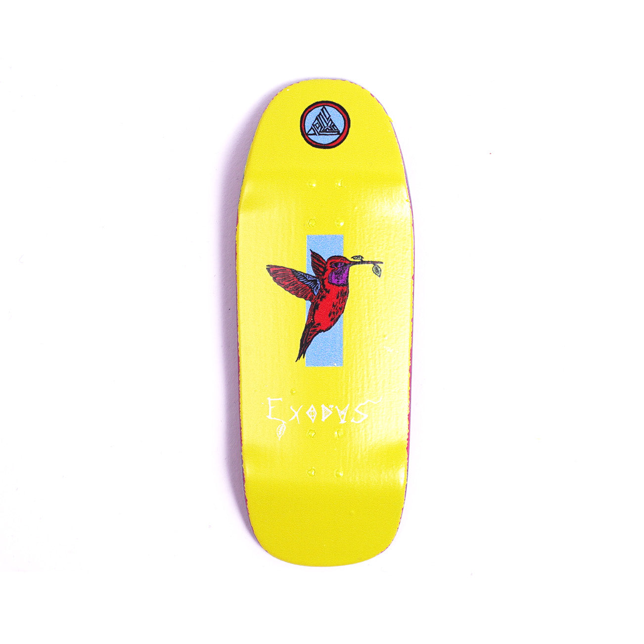 Exodus x DK Anoixi Bird Cruiser Shape Fingerboard Deck - Yellow