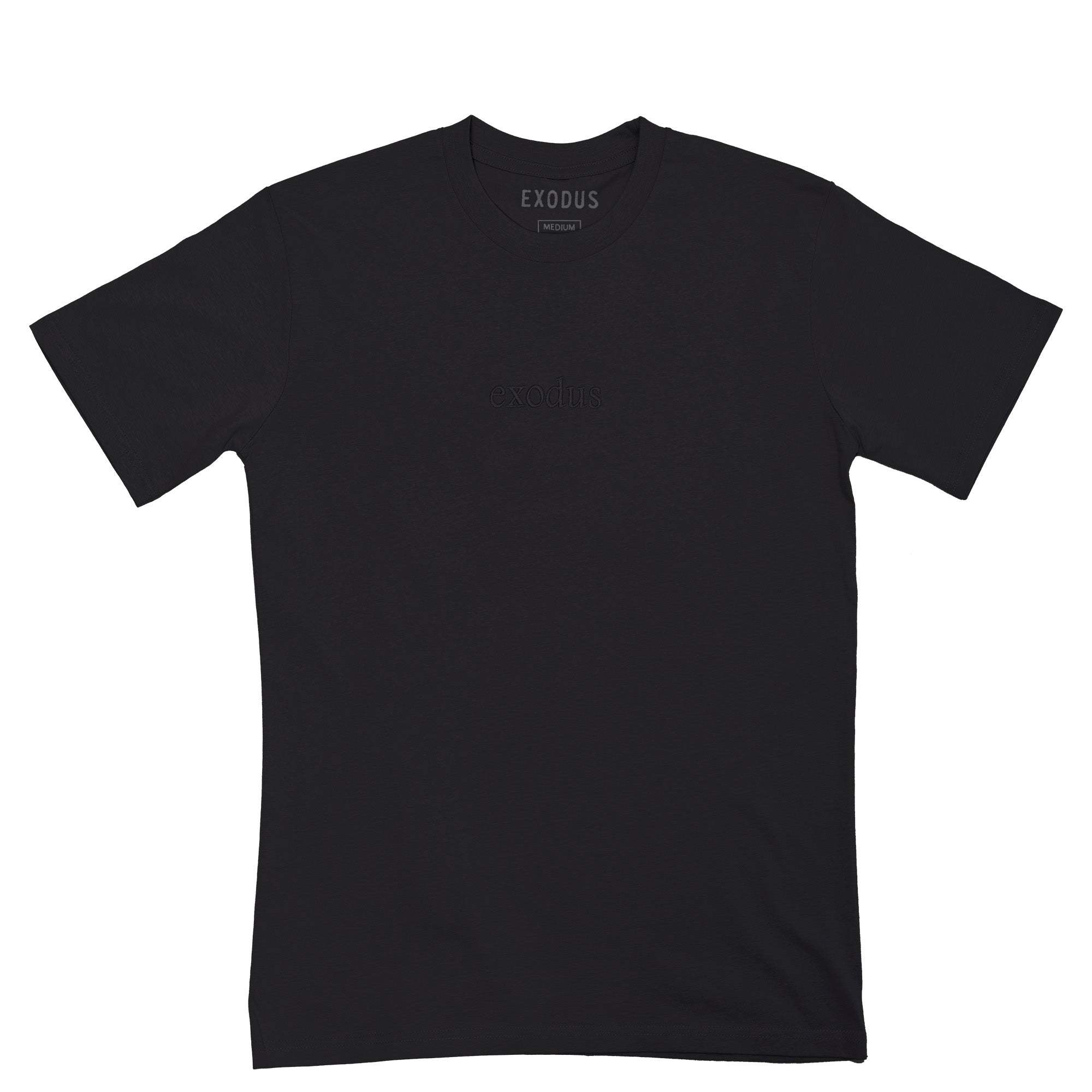 Exodus Clean Embroidered Premium Tee - Black