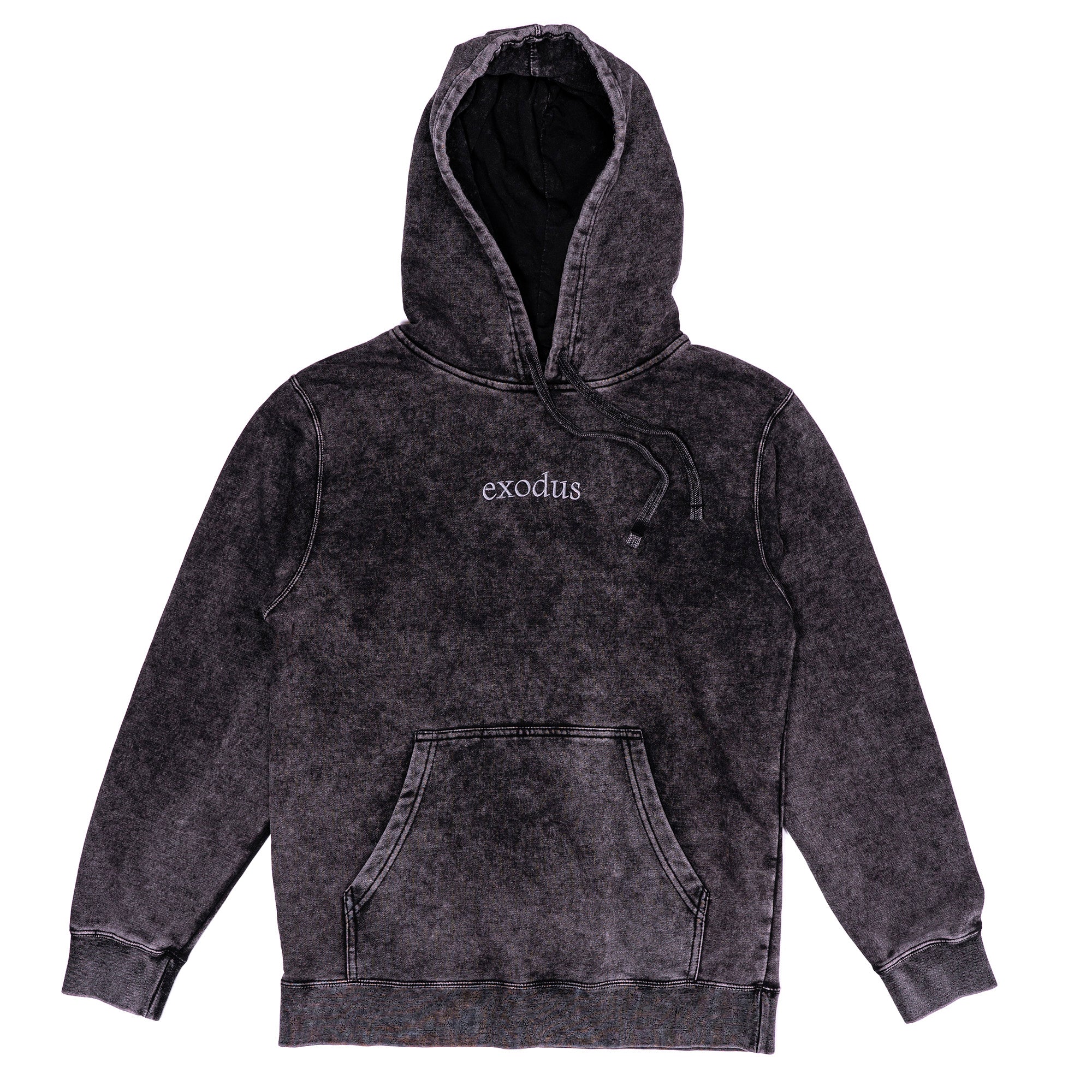 Exodus Clean Embroidered Hoodie - Mineral Wash