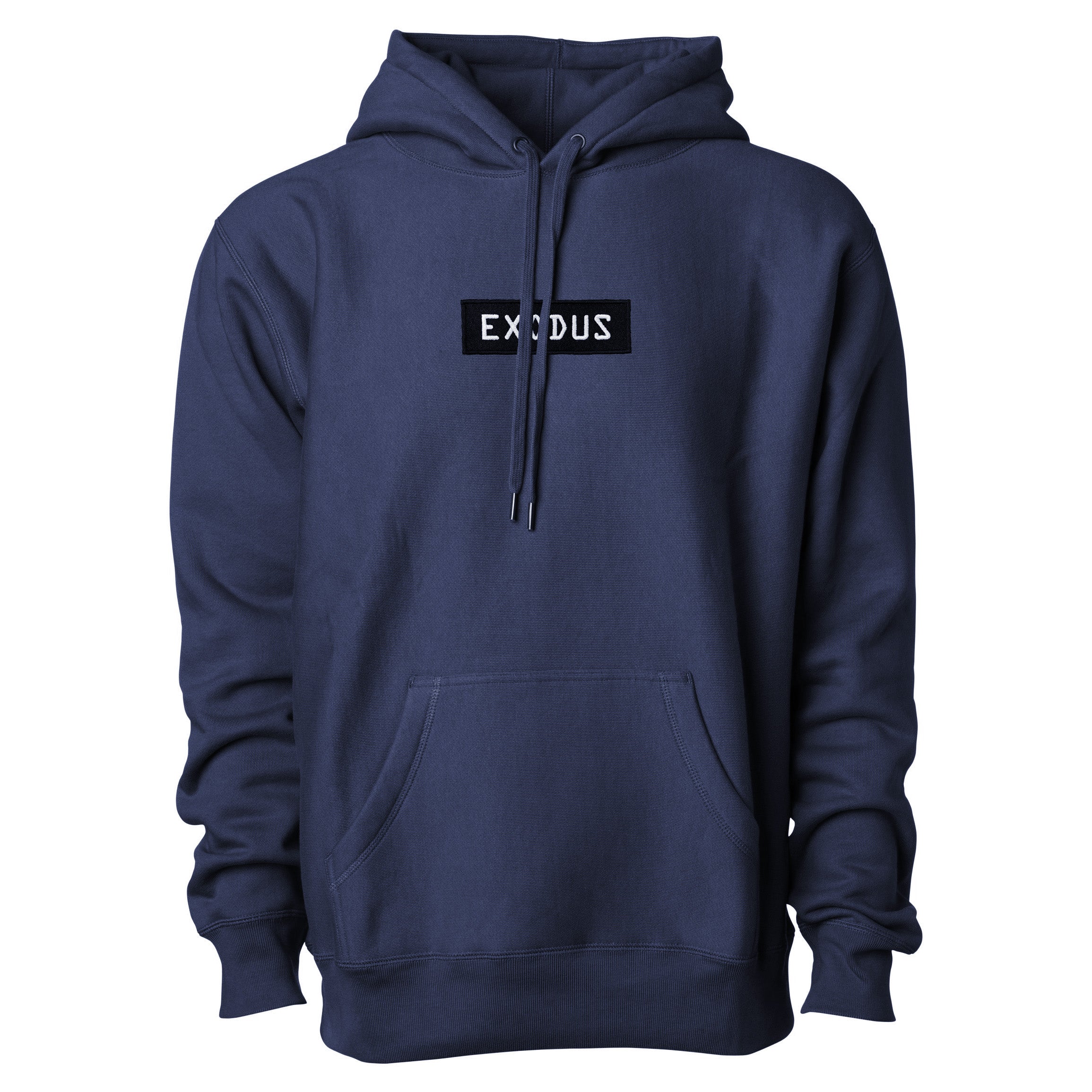 Exodus Premium Optical Embroidered Heavyweight Hoodie - Navy