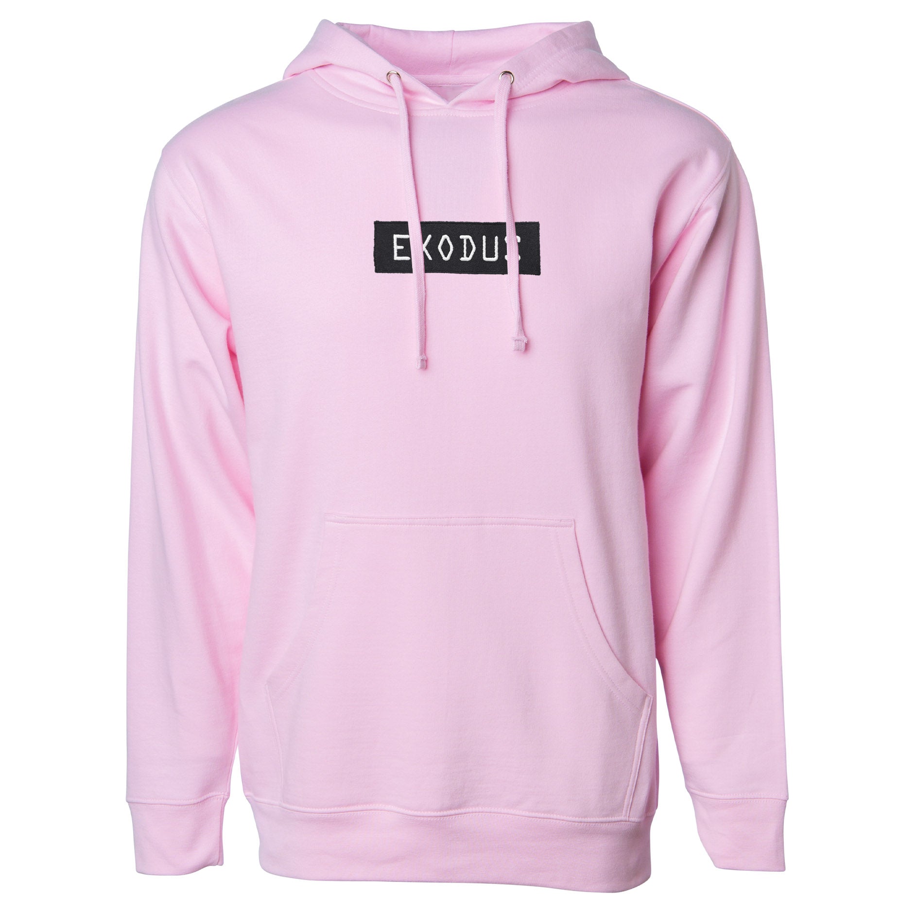 Exodus Embroidered Optical Pink Hoodie