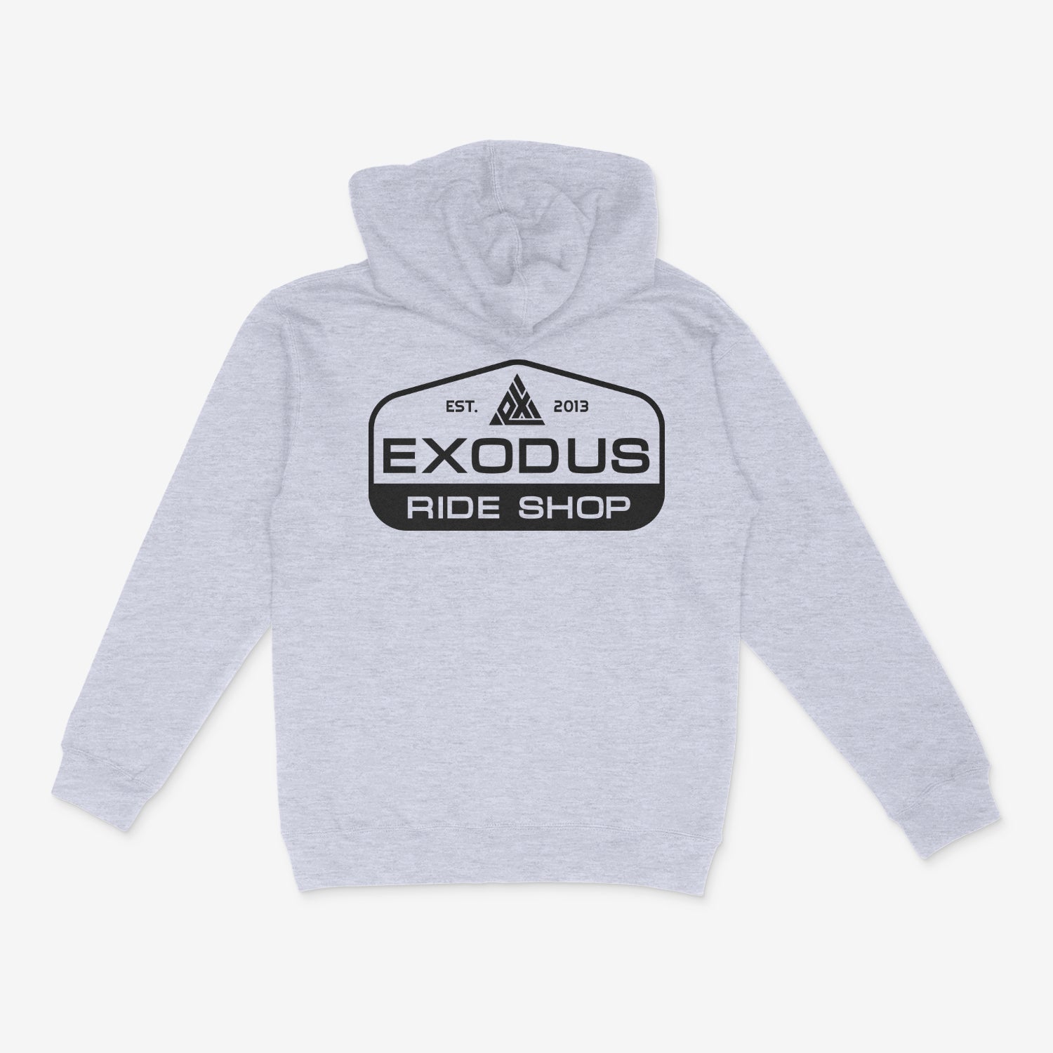 Heather Grey Exodus Patch Hoodie Back