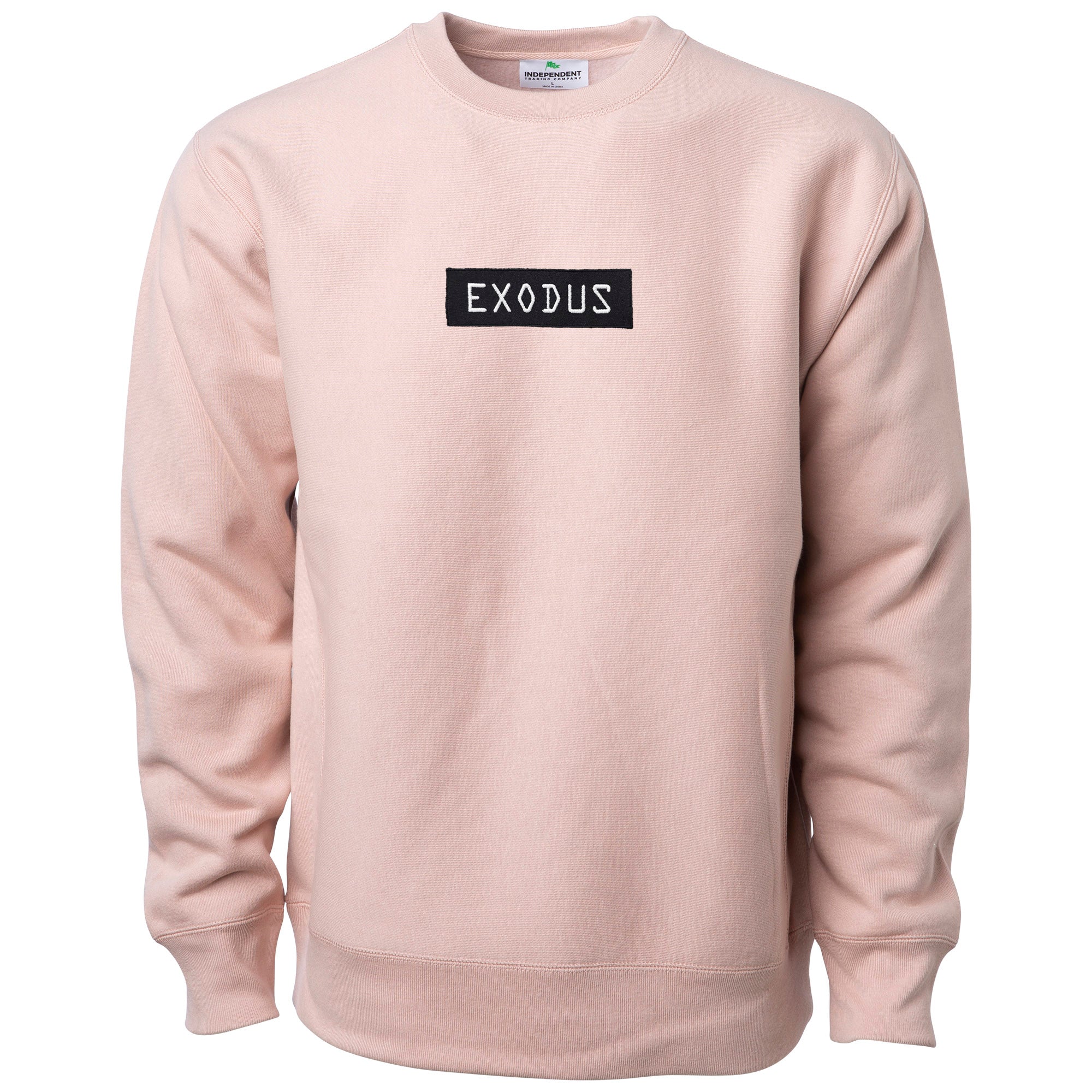 Exodus Premium Optical Embroidered Heavyweight Crew - Light Pink