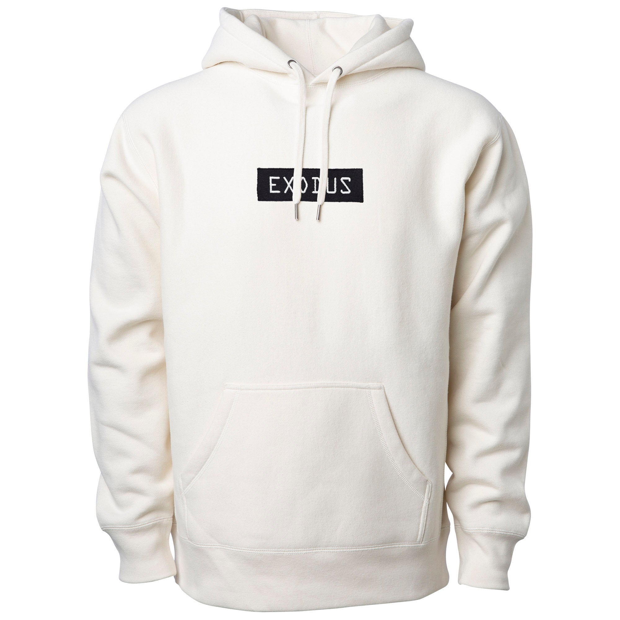 Exodus Premium Optical Embroidered Heavyweight Hoodie - Bone White