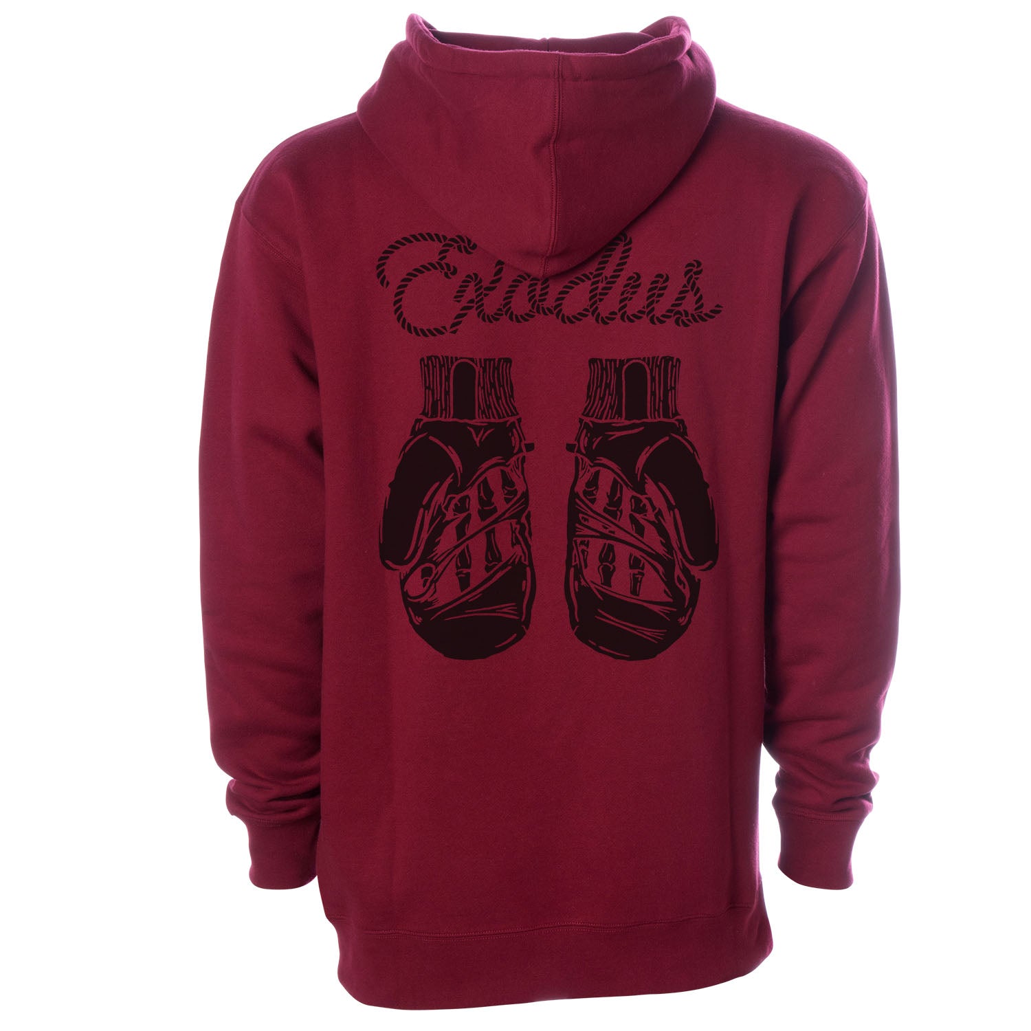 Exodus Shredded Pullover Hoodie - Burgundy