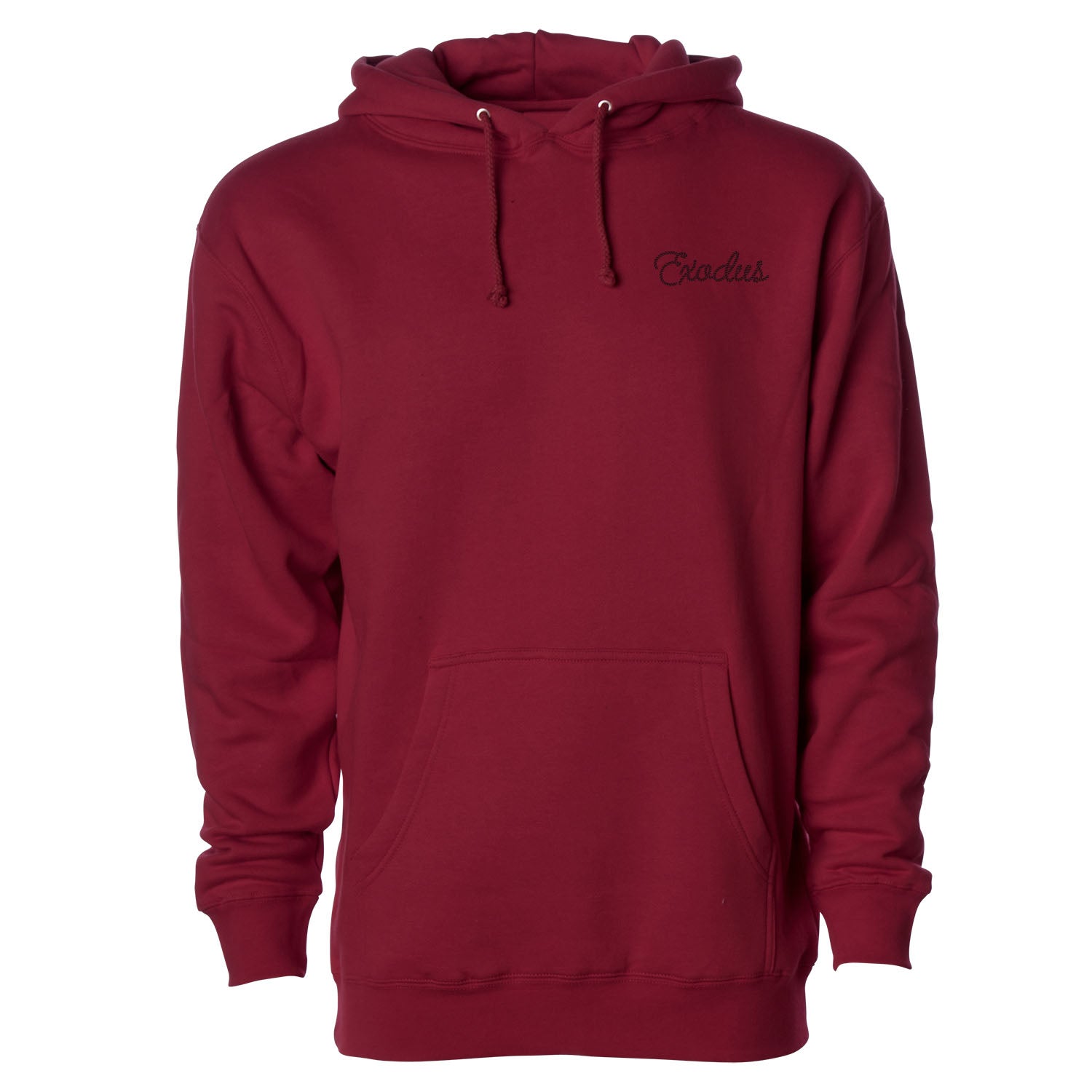 Exodus Shredded Pullover Hoodie - Burgundy