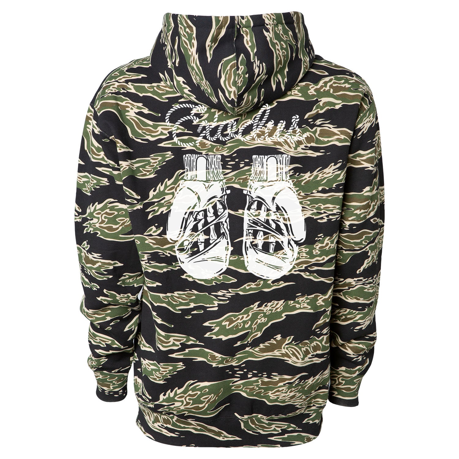 Exodus Shredded Pullover Hoodie - Tiger Camo