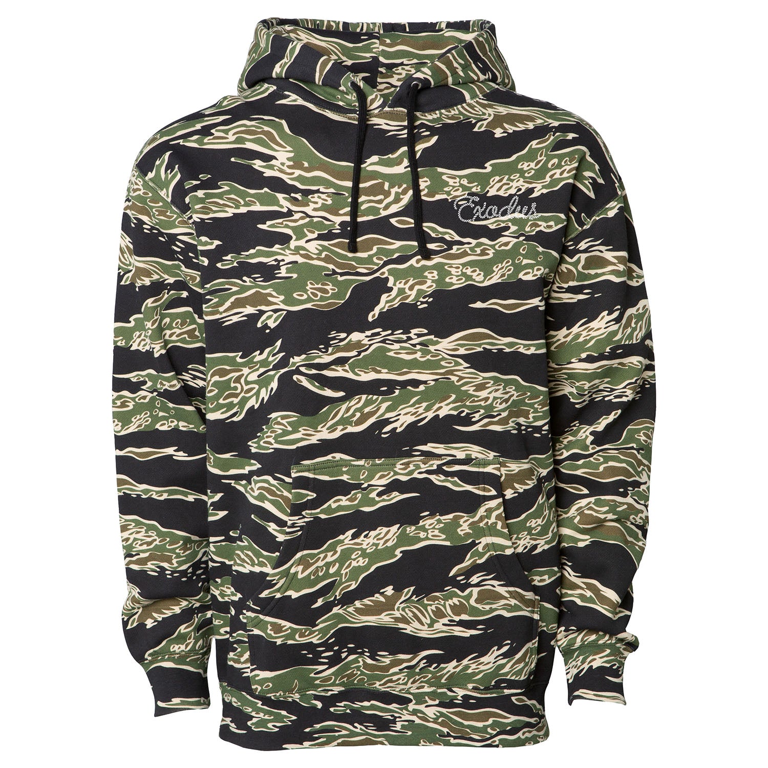 Exodus Shredded Pullover Hoodie - Tiger Camo