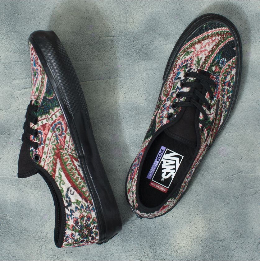 Paisley Skate Authentic Vans Skateboarding Shoe Top