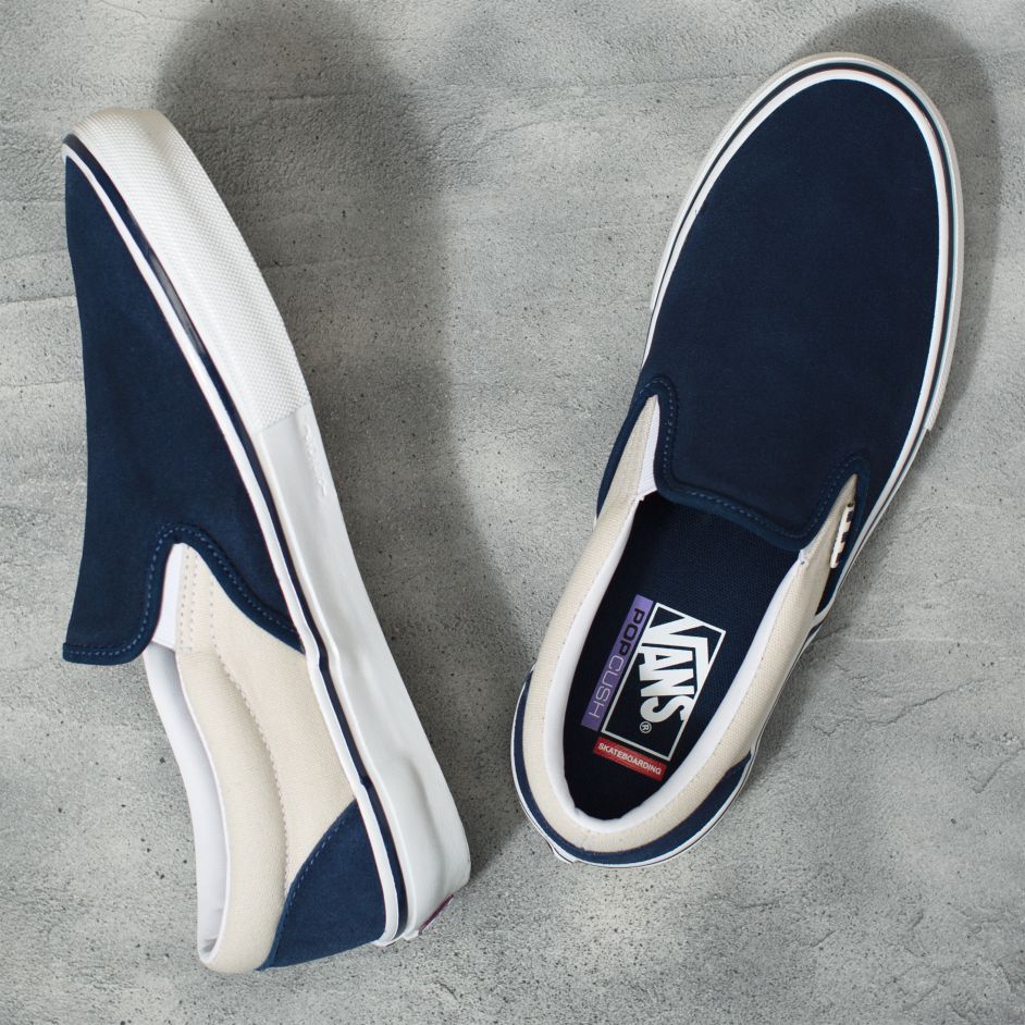 Dress Blues/Turtledove Vans Skate Slip on Shoe Top