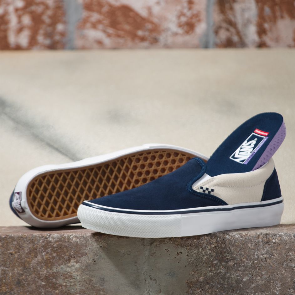 Dress Blues/Turtledove Vans Skate Slip on Shoe