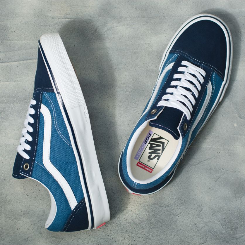 Navy Skate Old Skool Vans Skateboarding Shoe Top